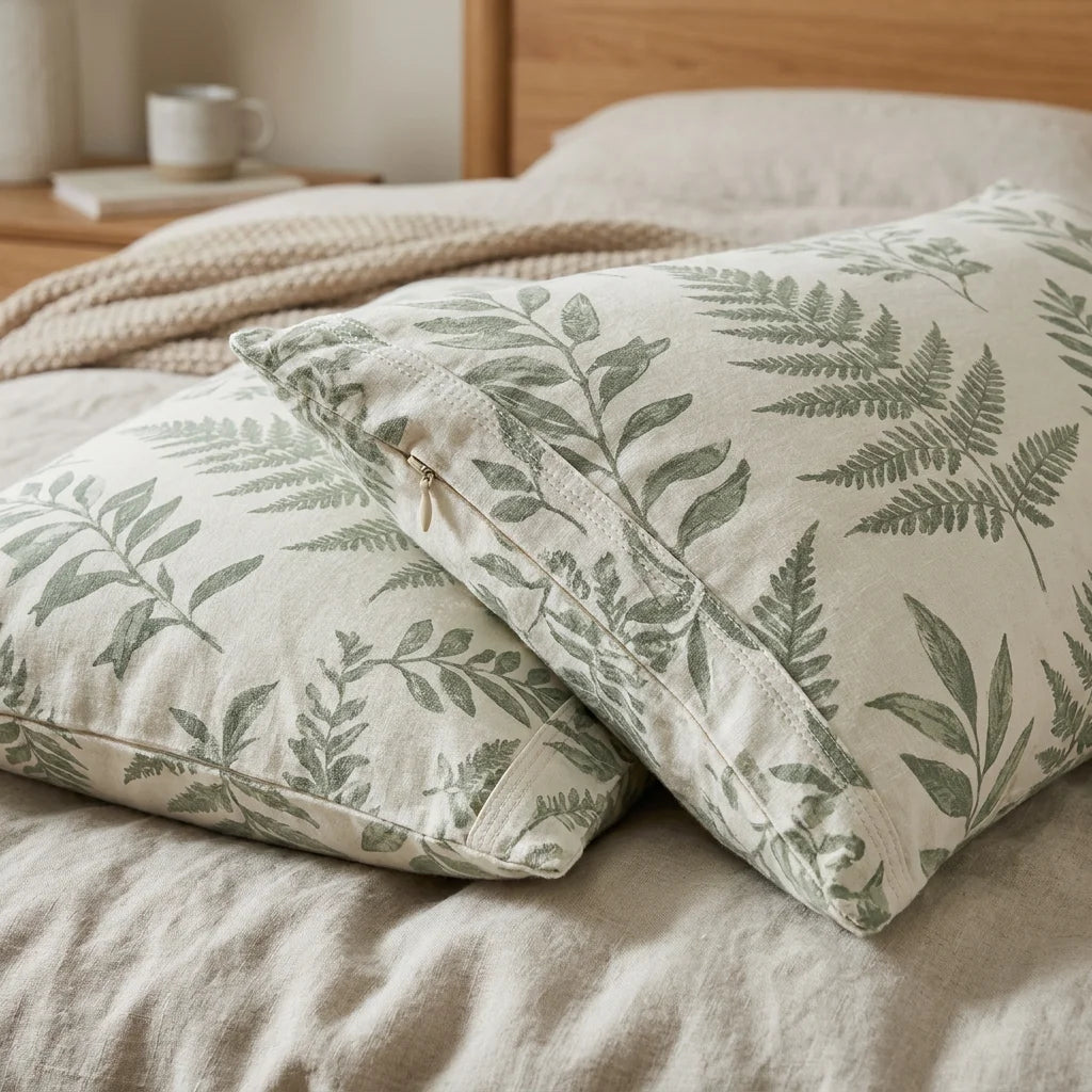 Botanical Sage Green Floral Bedding Set