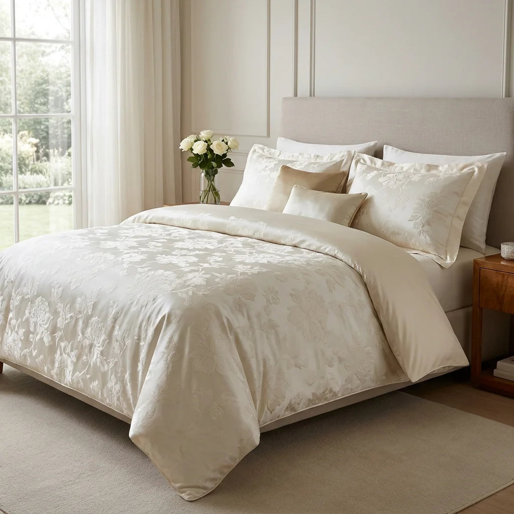 Jacquard Floral Bedding Set | Classic Wedding Series